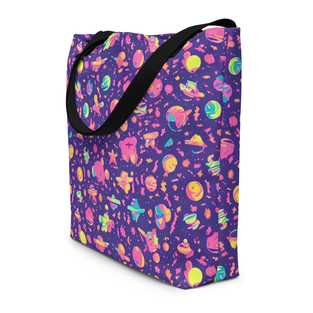 Cosmic Confetti on Large Tote Bag W/ Pocket — Front