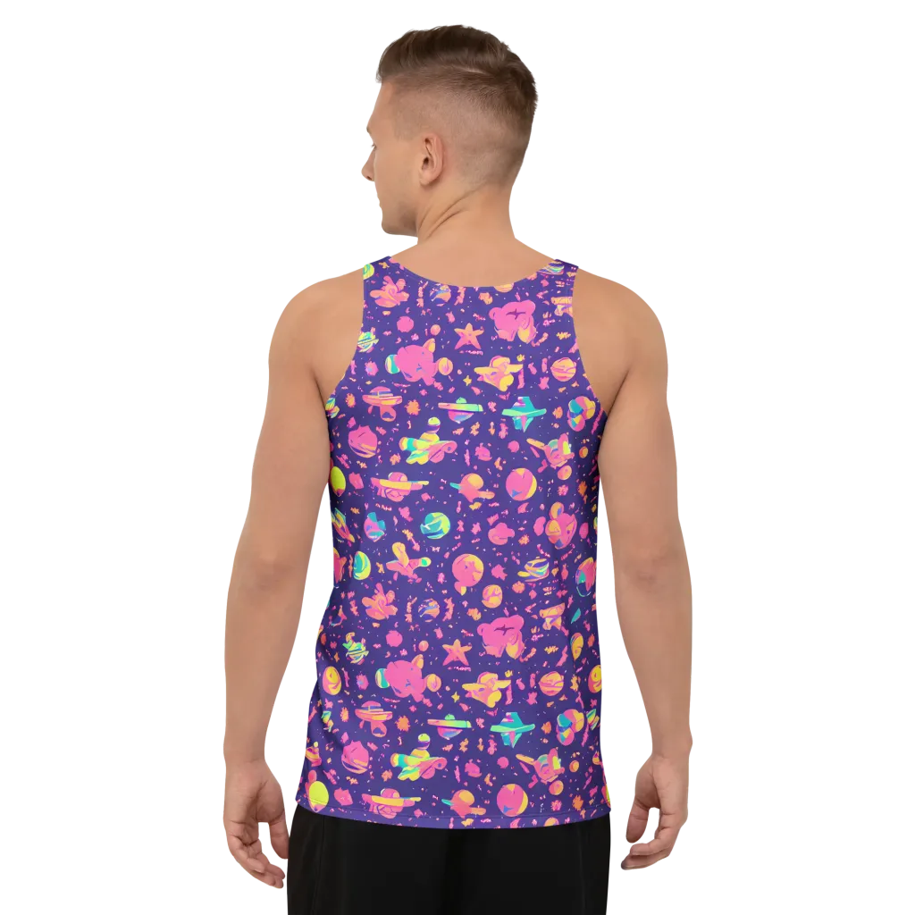 Cosmic Confetti on Men's Tank Top — Back
