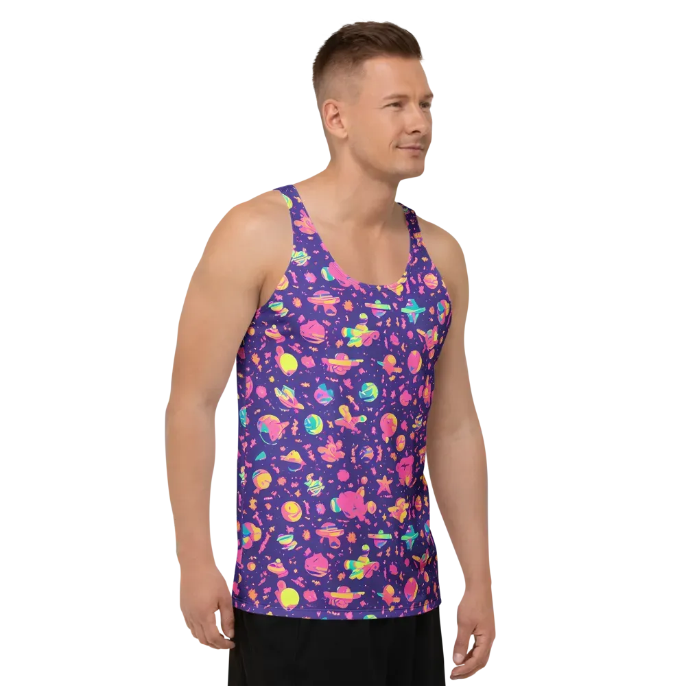 Cosmic Confetti on Men's Tank Top — Right Front