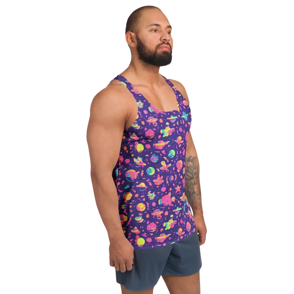 Cosmic Confetti on Men's Tank Top — Right Front