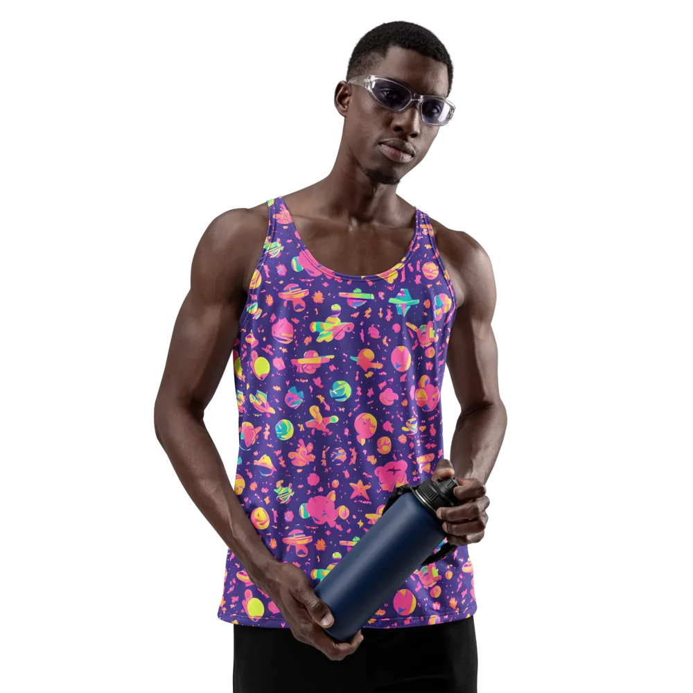 Cosmic Confetti on Men's Tank Top — Front