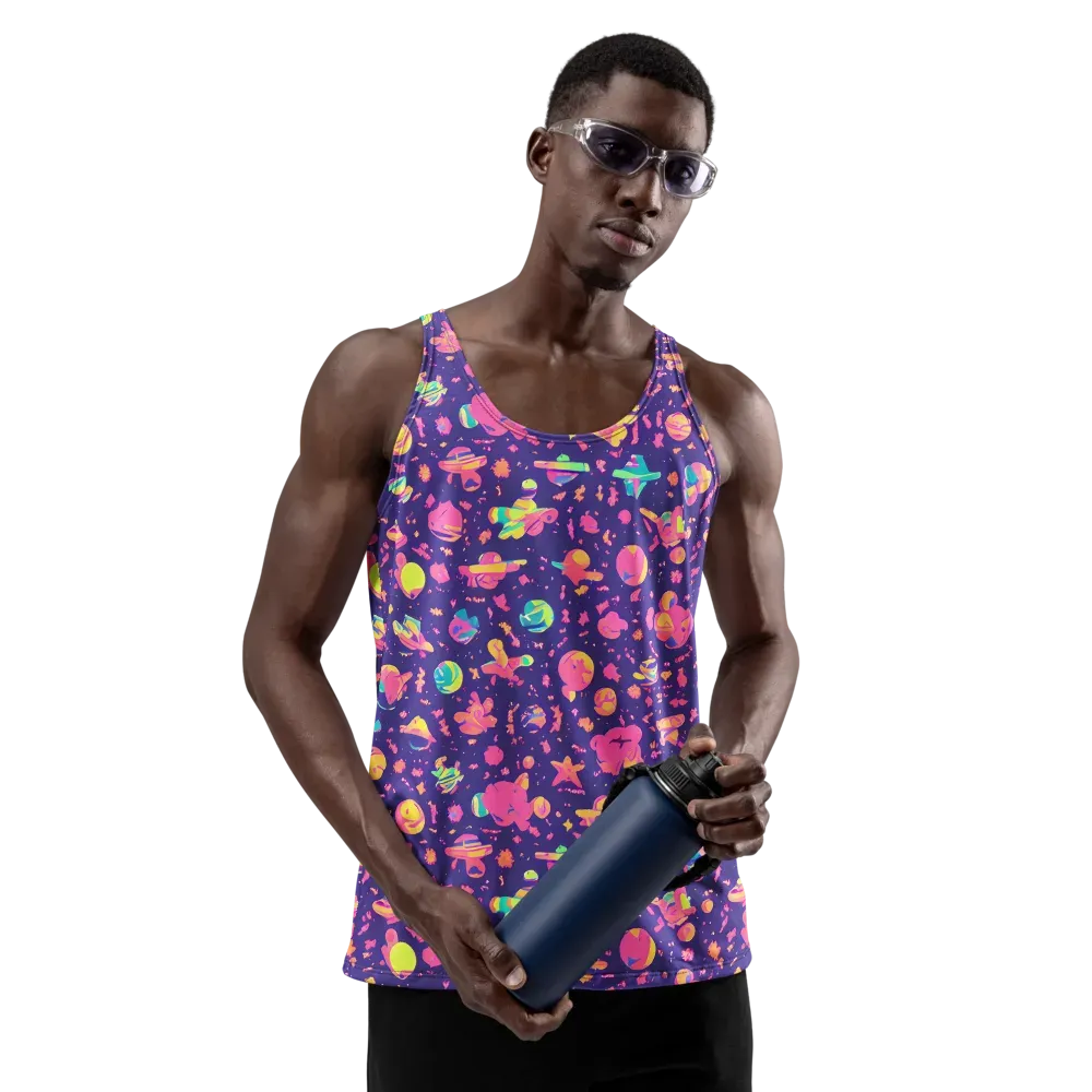 Cosmic Confetti on Men's Tank Top — Front