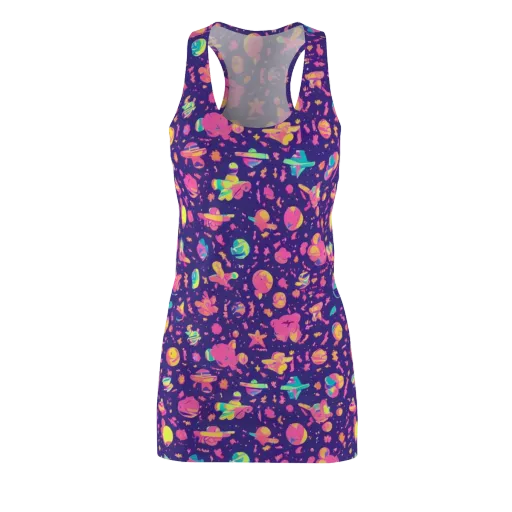 Cosmic Confetti on a Racerback Dress