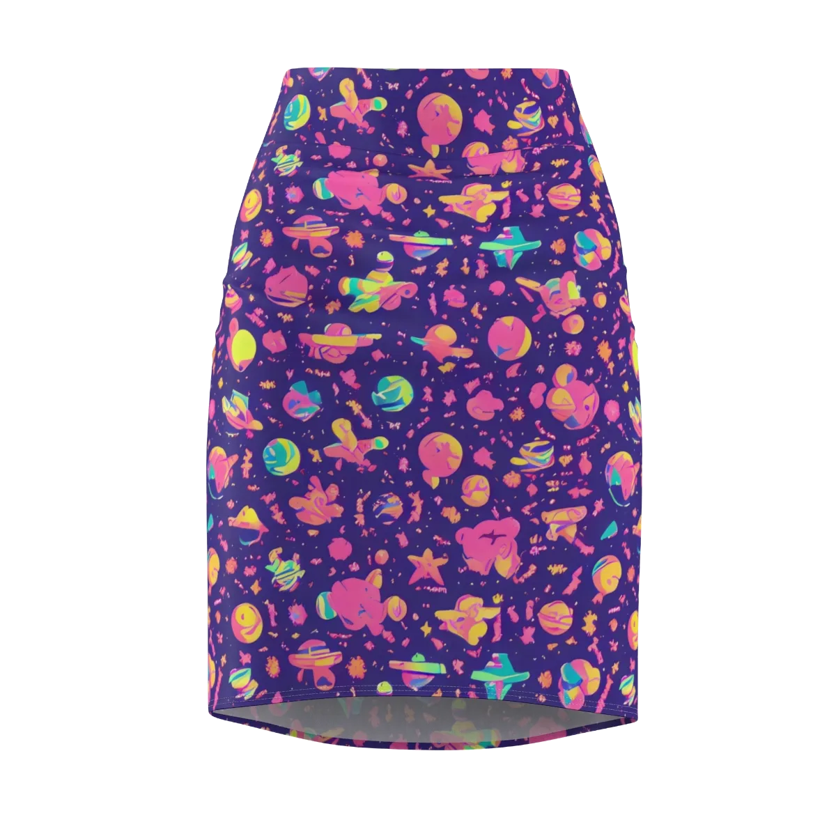 Cosmic Confetti on Pencil Skirt — Front