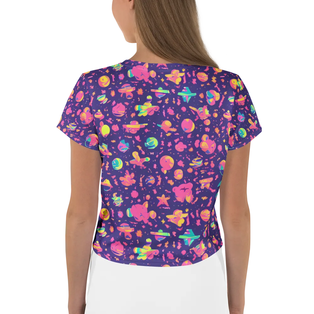 Cosmic Confetti on Crop Tee — Back