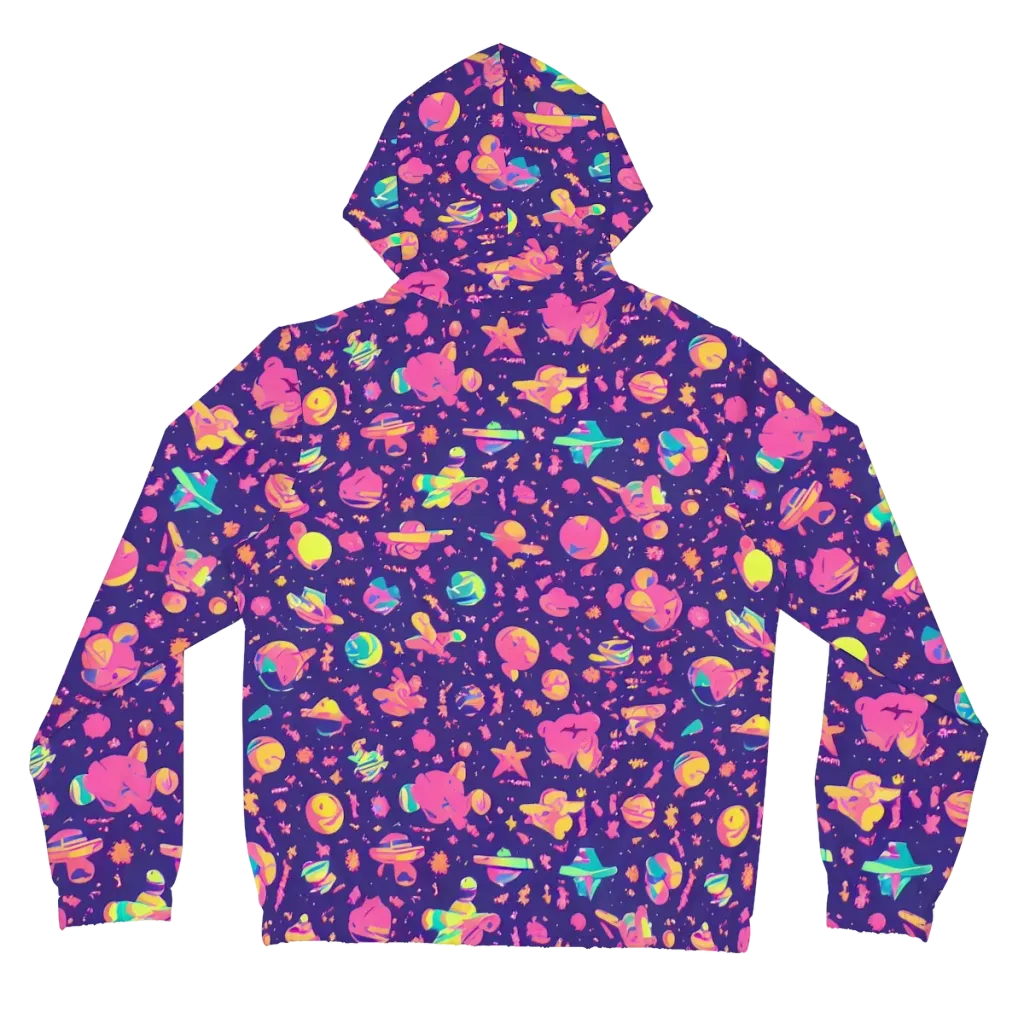 Cosmic Confetti on Women's Full-Zip Hoodie — Back
