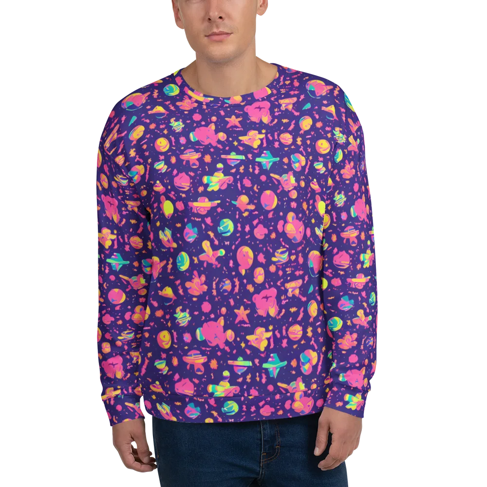 Cosmic Confetti on Sweatshirt — Front