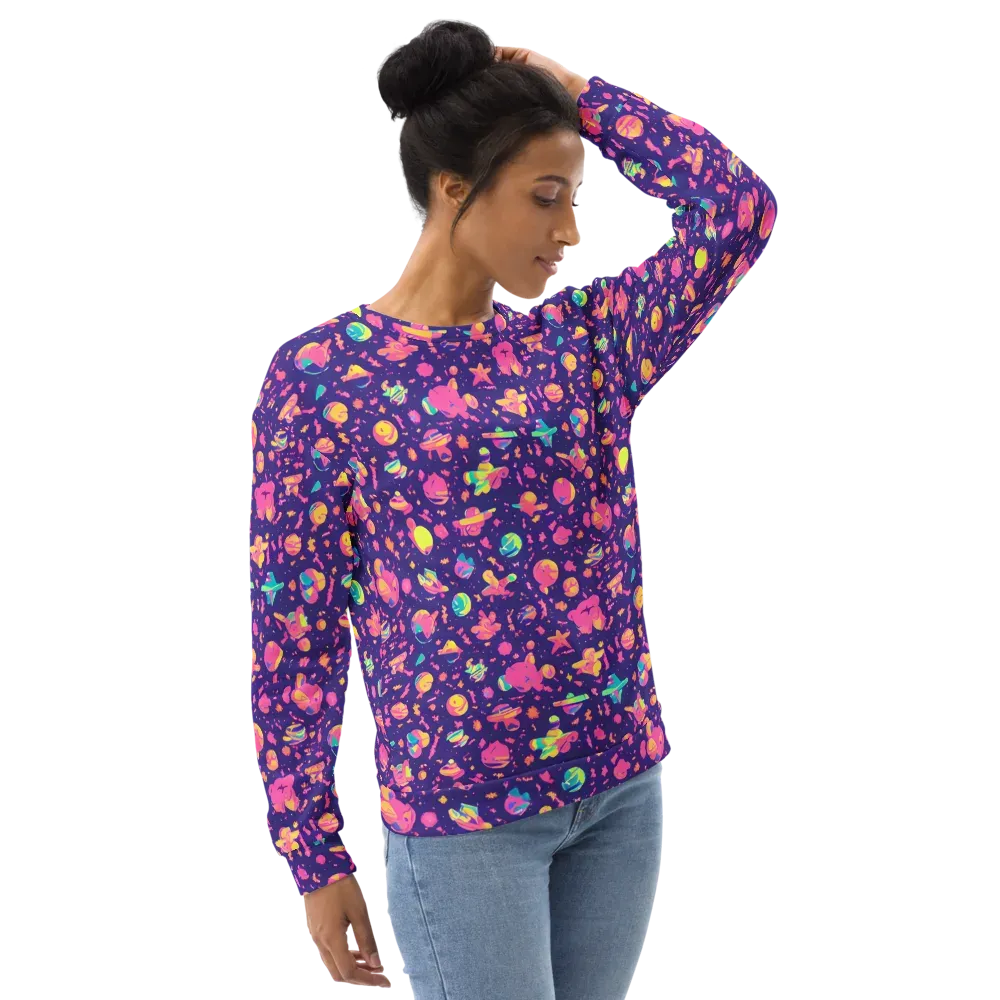 Cosmic Confetti on Sweatshirt — Right Front