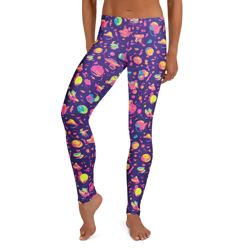 Cosmic Confetti on Leggings — Front