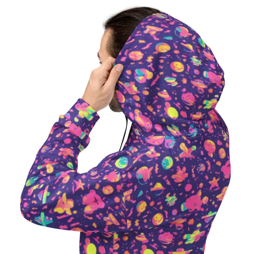 Cosmic Confetti on a Hoodie