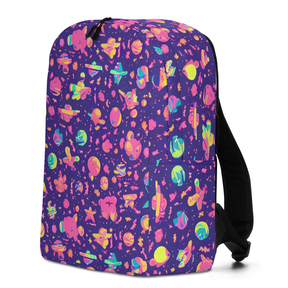 Cosmic Confetti on Minimalist Backpack — Left