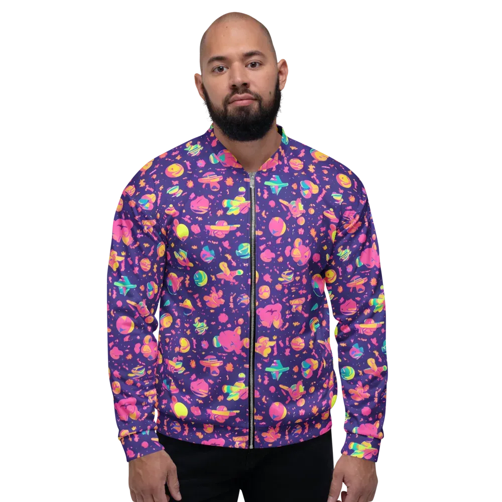 Cosmic Confetti on Bomber Jacket — Front