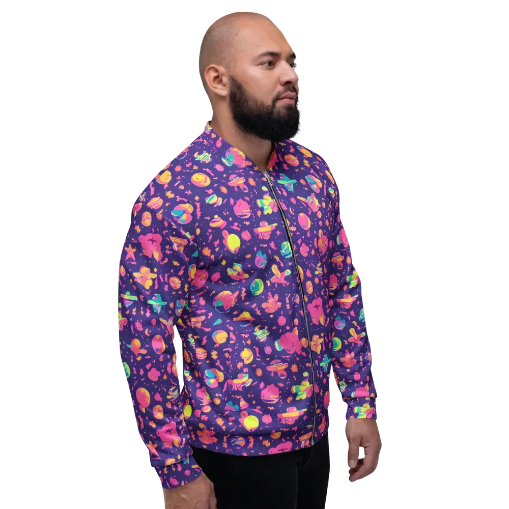 Cosmic Confetti on Bomber Jacket — Right