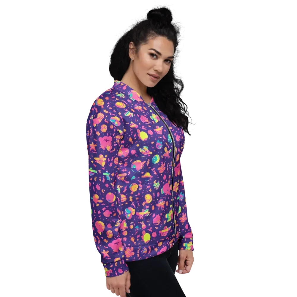 Cosmic Confetti on Bomber Jacket — Right