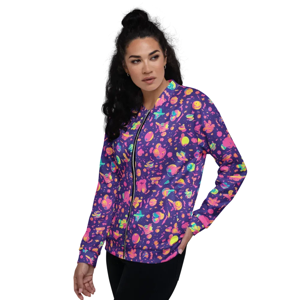 Cosmic Confetti on Bomber Jacket — Left