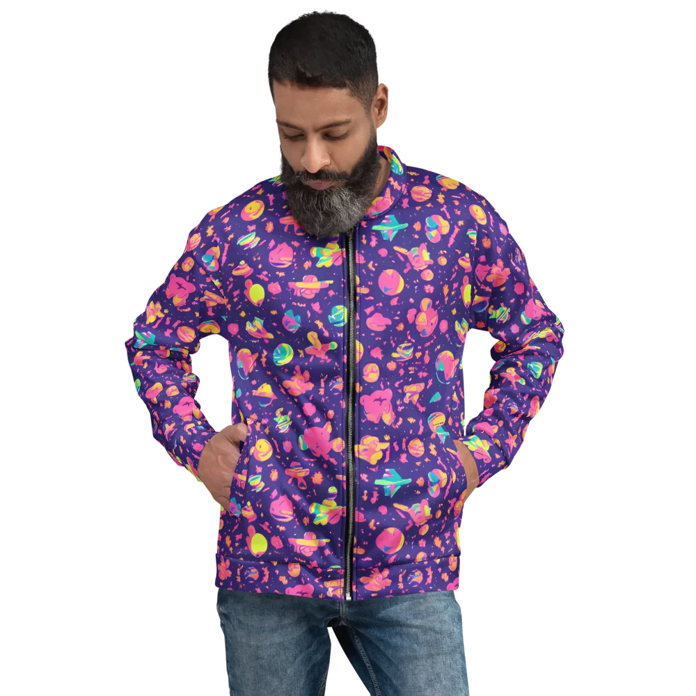 Cosmic Confetti on Bomber Jacket — Front