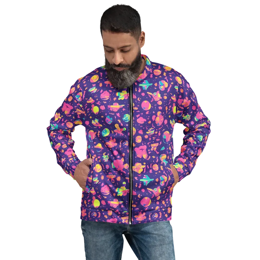 Cosmic Confetti on Bomber Jacket — Front
