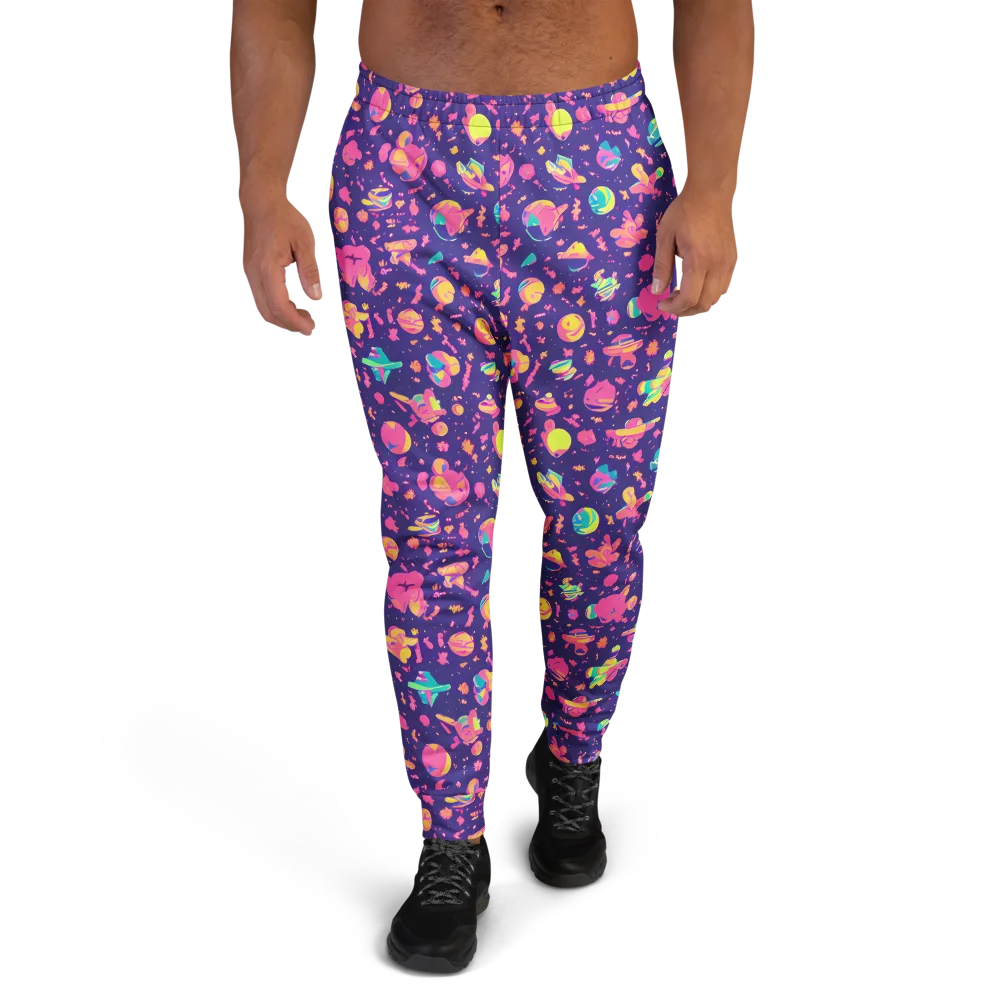Cosmic Confetti on Men's Joggers — Front