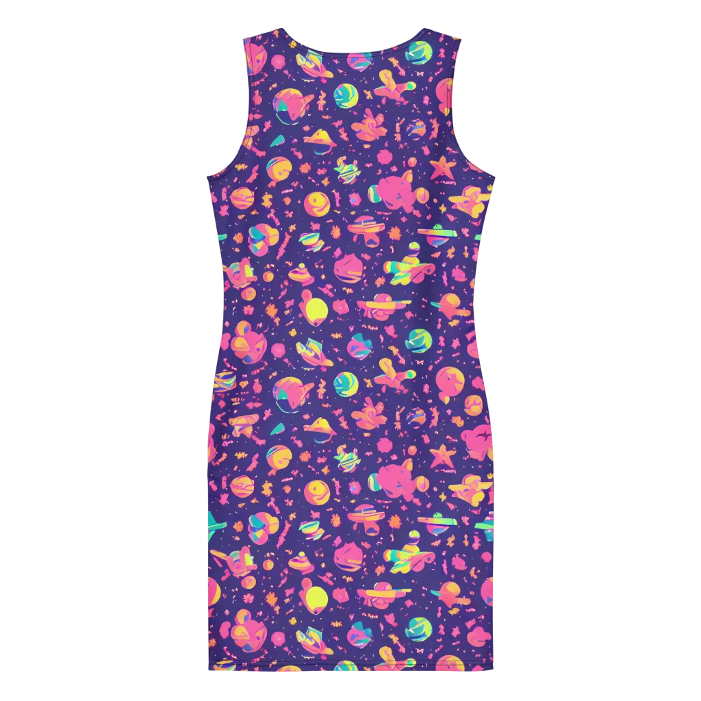 Cosmic Confetti on Bodycon Dress — Back