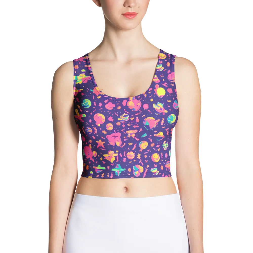 Cosmic Confetti on Crop Top — Front