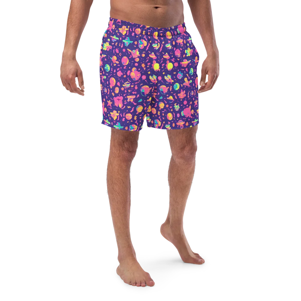 Cosmic Confetti on Swim Trunks — Front