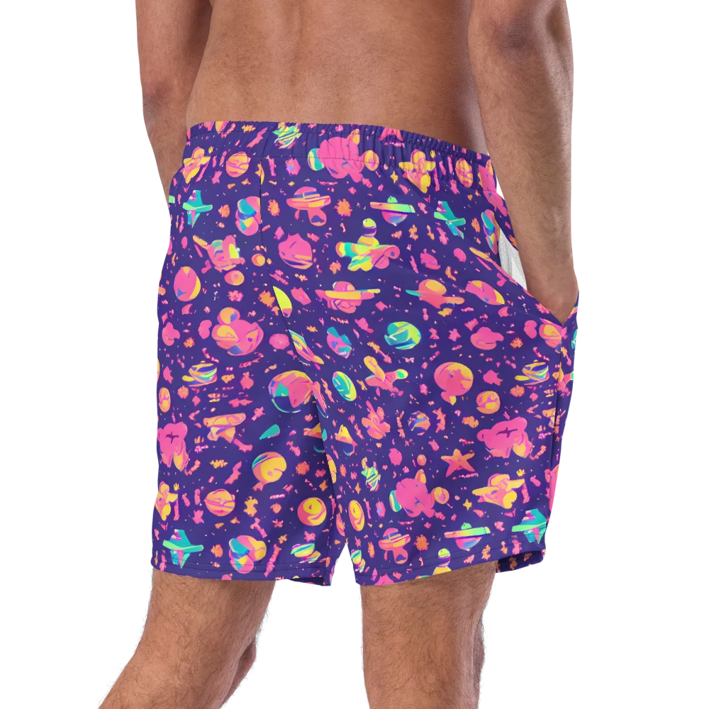 Cosmic Confetti on Swim Trunks — Right Back