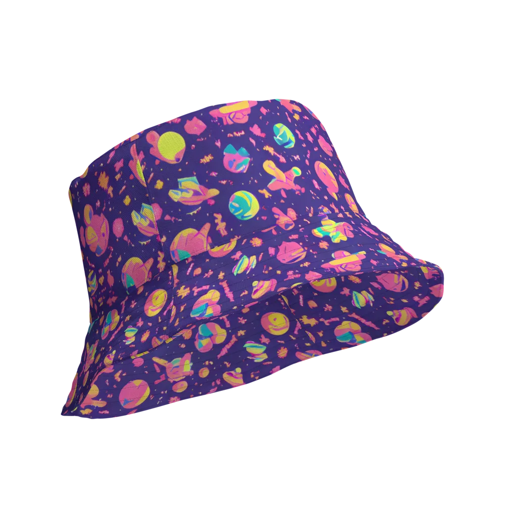 Cosmic Confetti on Reversible Bucket Hat — Product details Outside