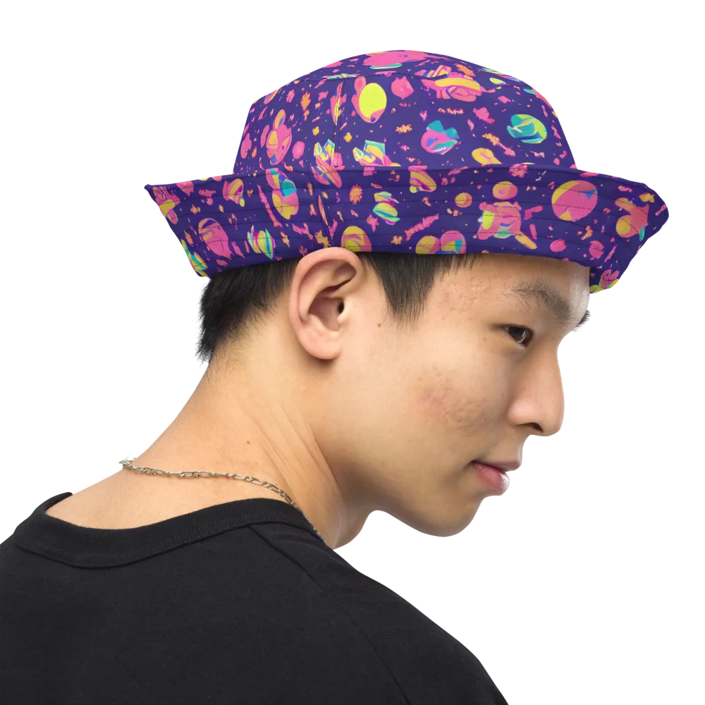 Cosmic Confetti on Reversible Bucket Hat — Right Outside
