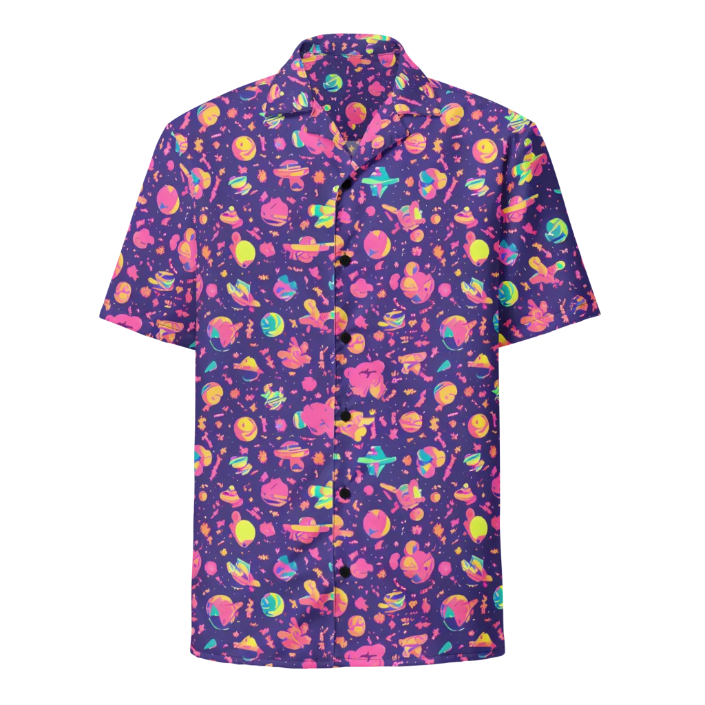 Cosmic Confetti on Button Shirt — Front