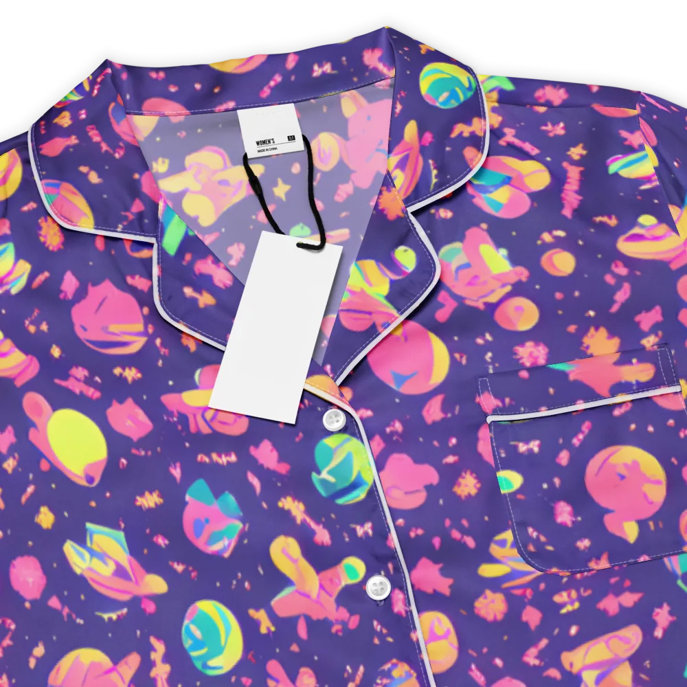 Cosmic Confetti on Women's Short Sleeve Pajama Top — Product details