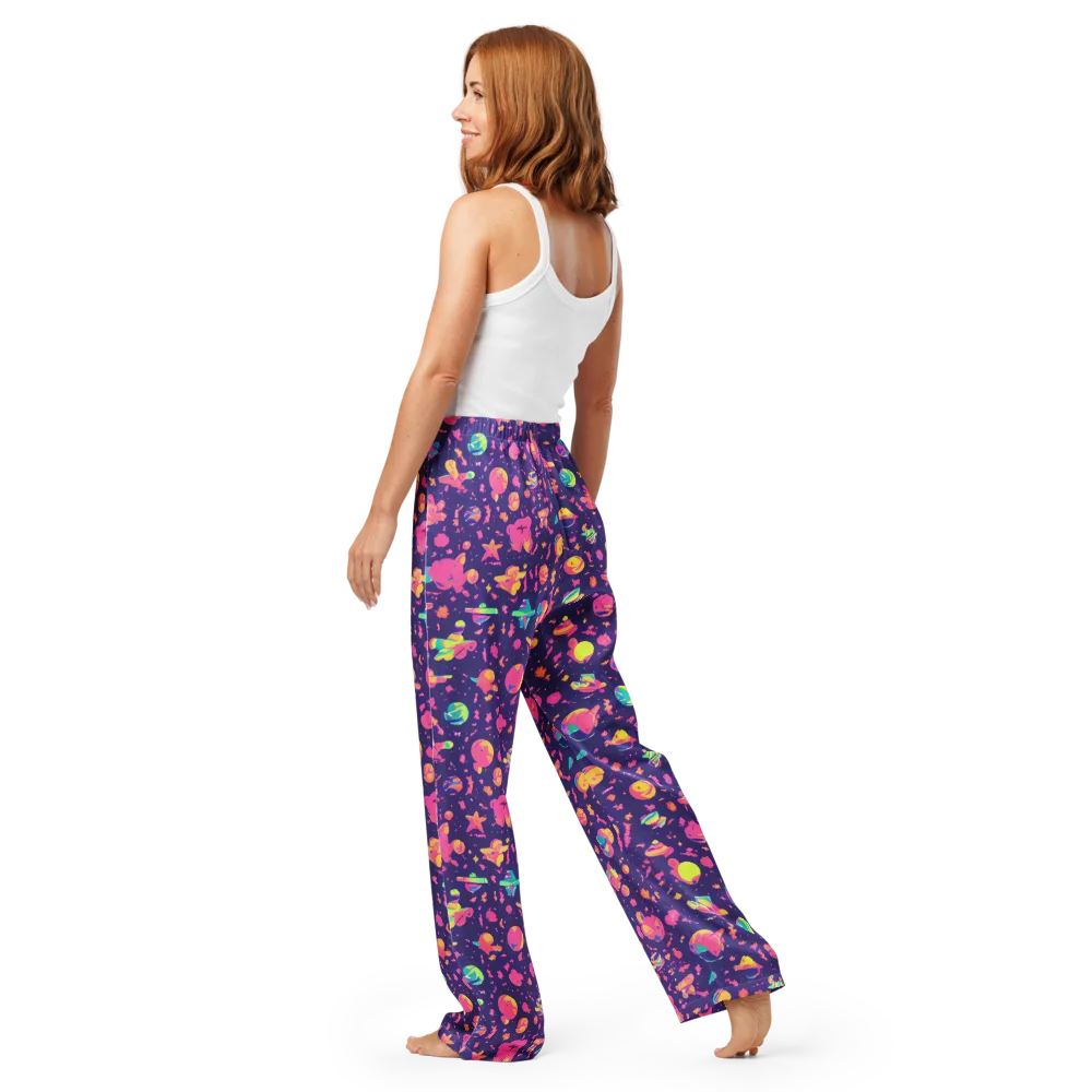 Cosmic Confetti on Women's Pajama Pants — Back