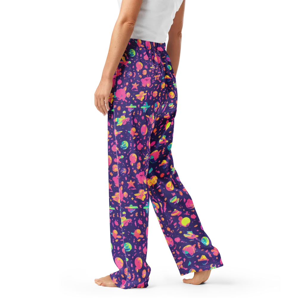 Cosmic Confetti on Women's Pajama Pants — Left