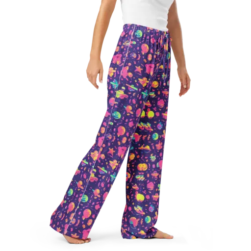 Cosmic Confetti on a Women's Pajama Pants