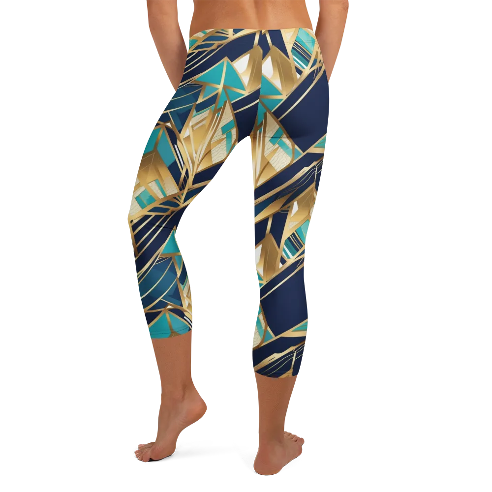 Aurum Geometry on Capri Leggings — Back