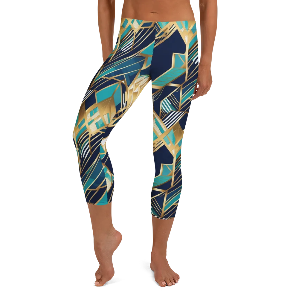 Aurum Geometry on Capri Leggings — Front