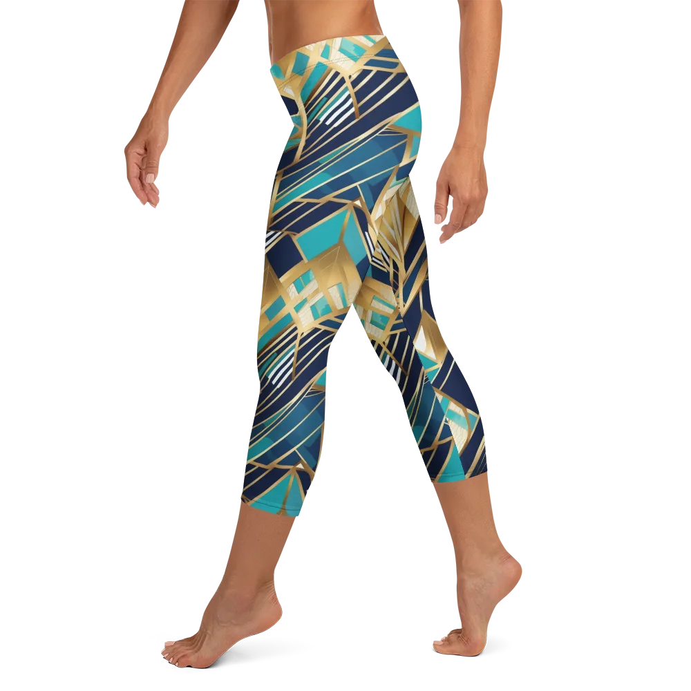 Aurum Geometry on Capri Leggings — Left