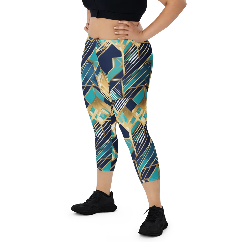 Aurum Geometry on Capri Leggings — Front