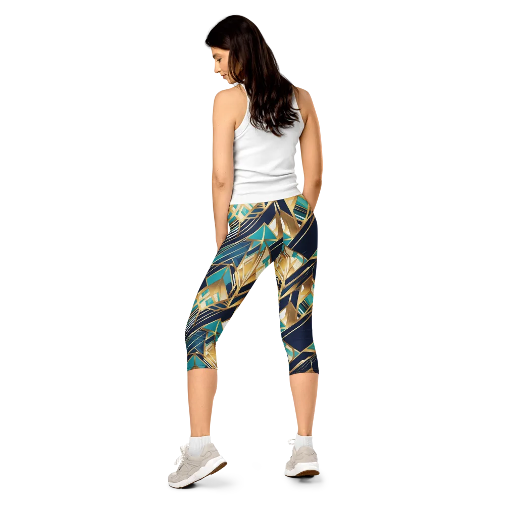 Aurum Geometry on Capri Leggings — Back