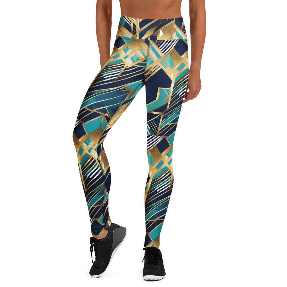 Aurum Geometry on Yoga Leggings — Front