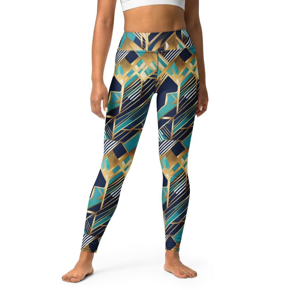 Aurum Geometry on Yoga Leggings — Front