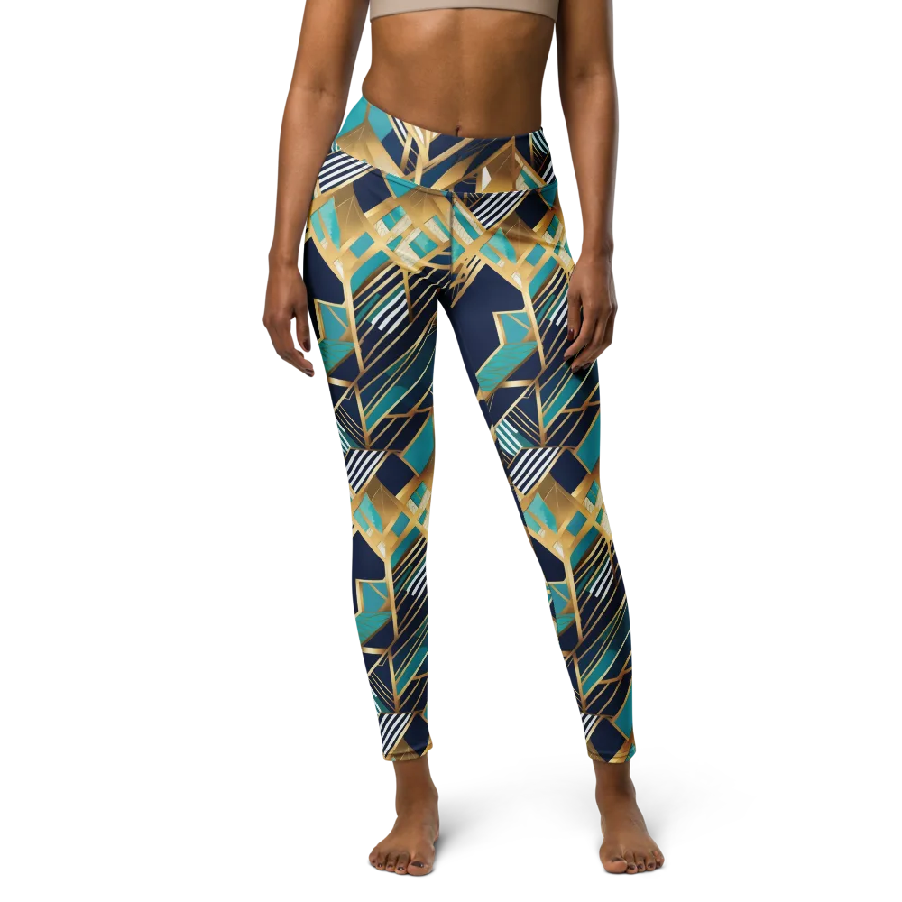 Aurum Geometry on Yoga Leggings — Front