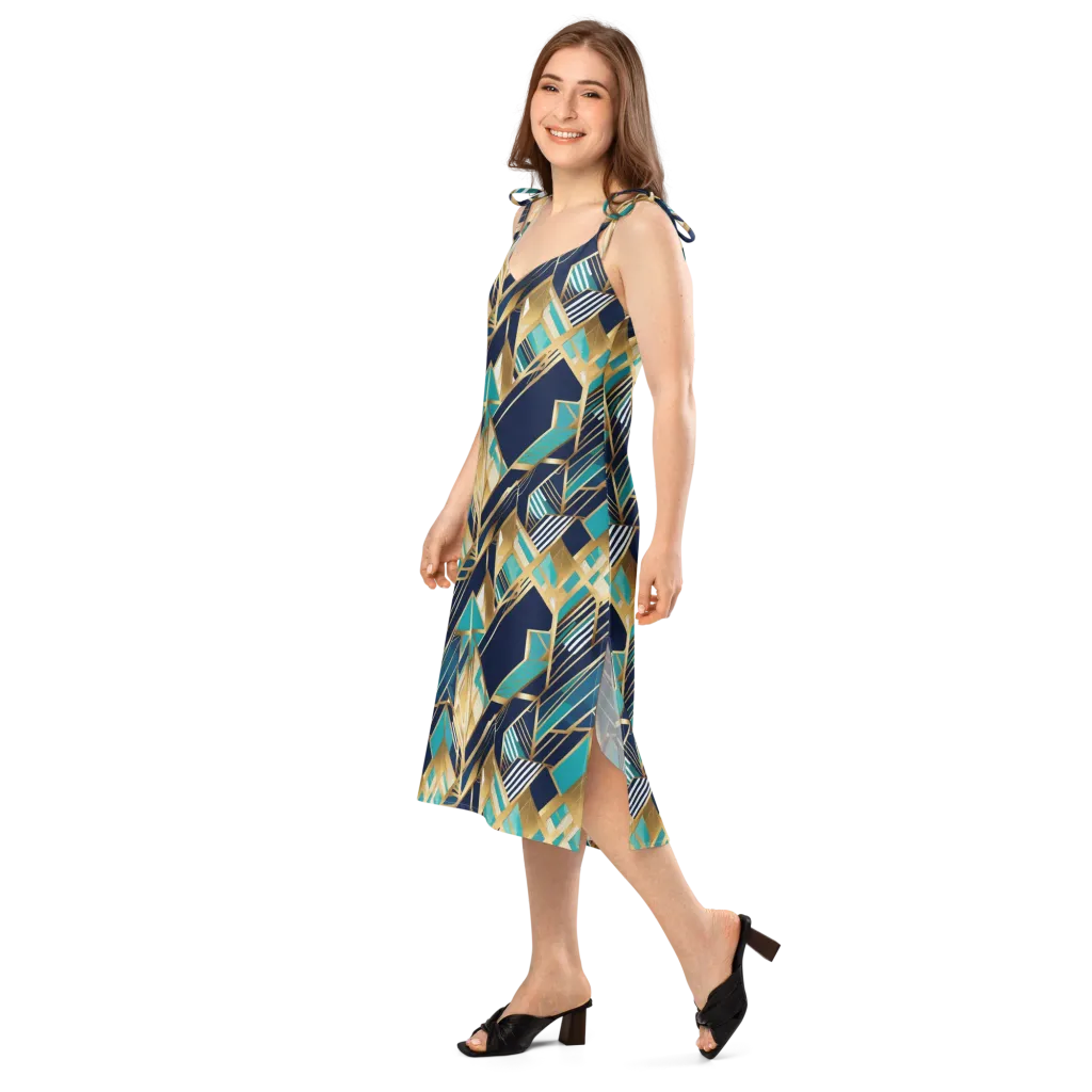 Aurum Geometry on Slip Dress — Left Front