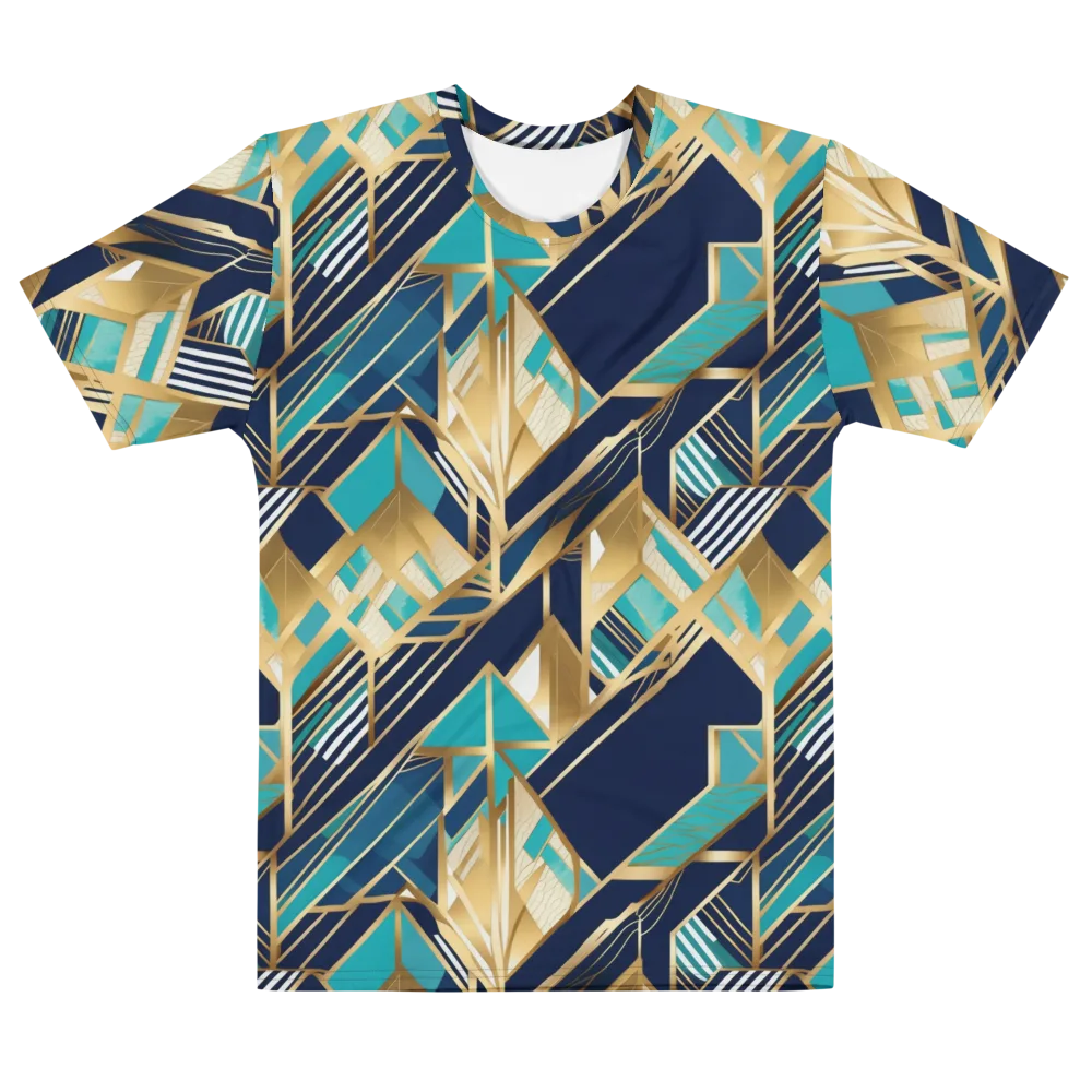 Aurum Geometry on Men's Cotton Crew Neck T-Shirt — Front