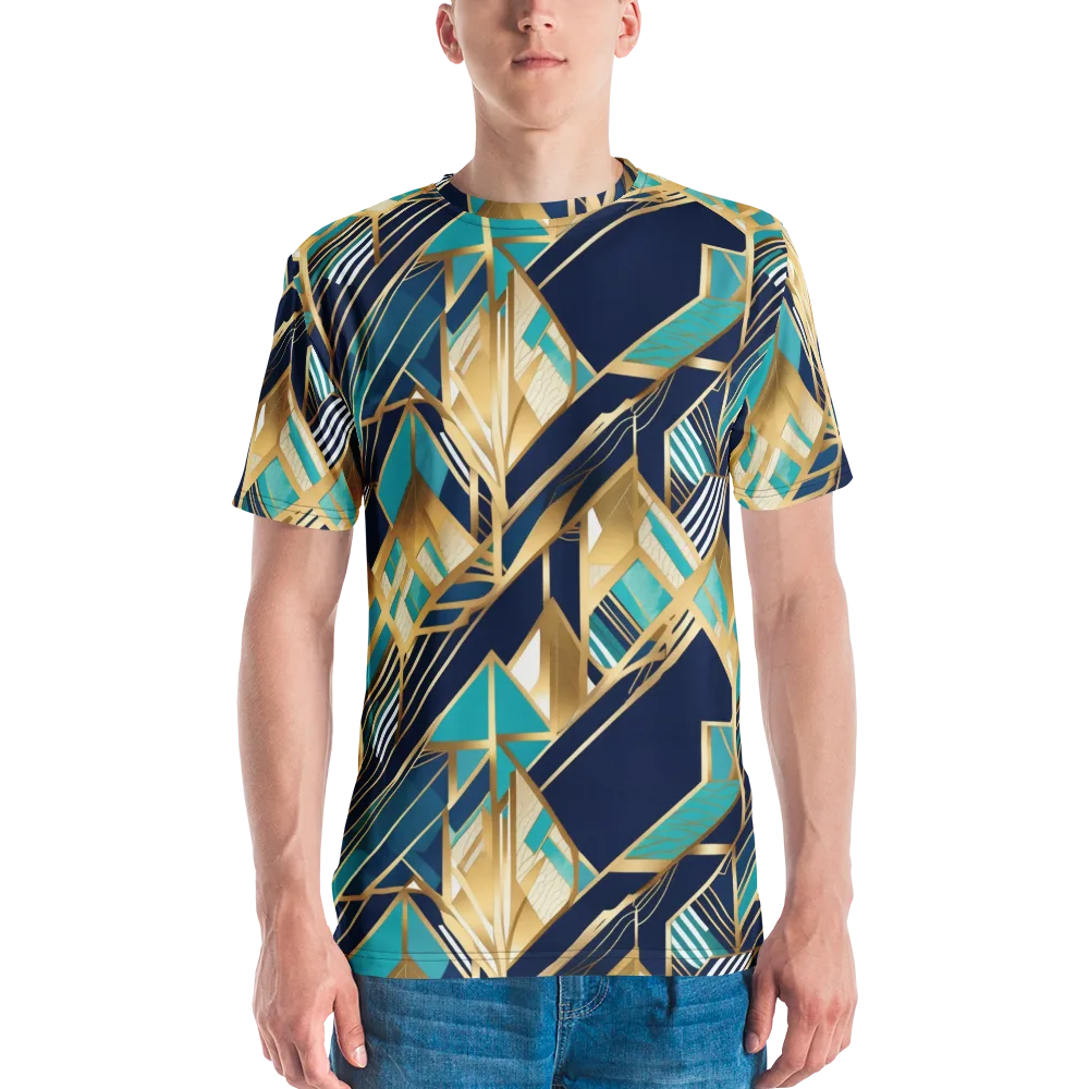 Aurum Geometry on Men's Crew Neck T-Shirt — Front
