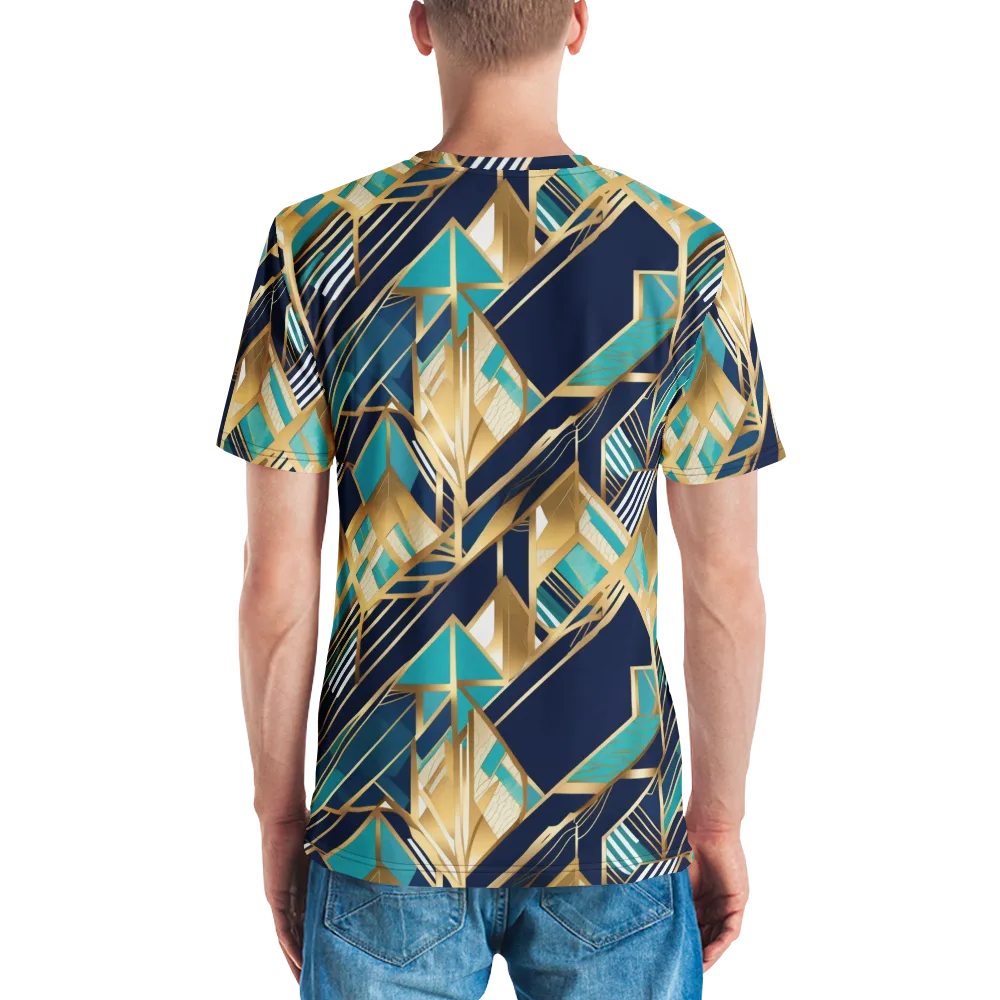 Aurum Geometry on Men's Crew Neck T-Shirt — Back