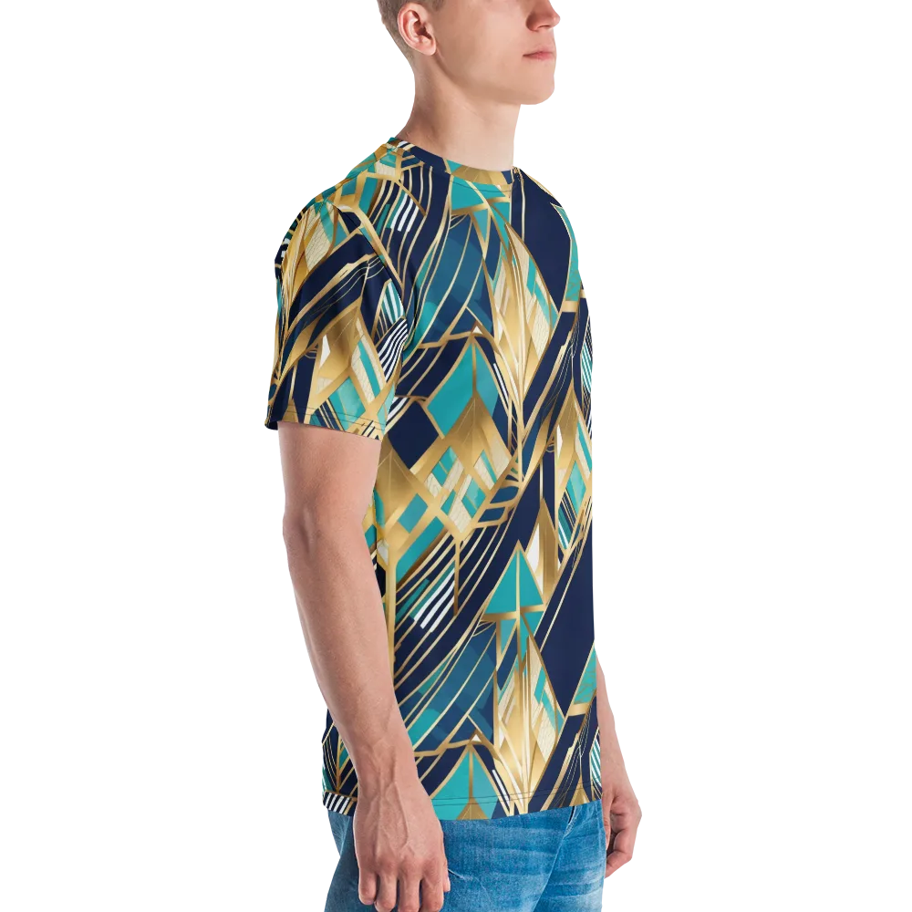 Aurum Geometry on Men's Crew Neck T-Shirt — Right