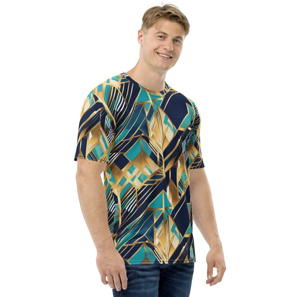 Aurum Geometry on Men's Crew Neck T-Shirt — Right