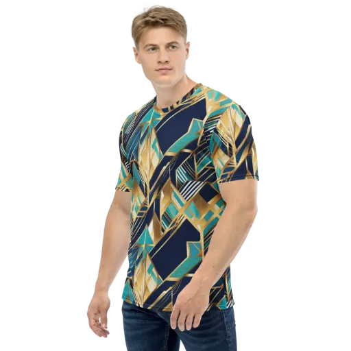 Aurum Geometry on a Men's Crew Neck T-Shirt