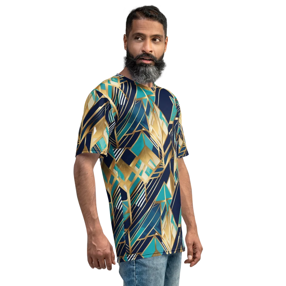 Aurum Geometry on Men's Crew Neck T-Shirt — Right