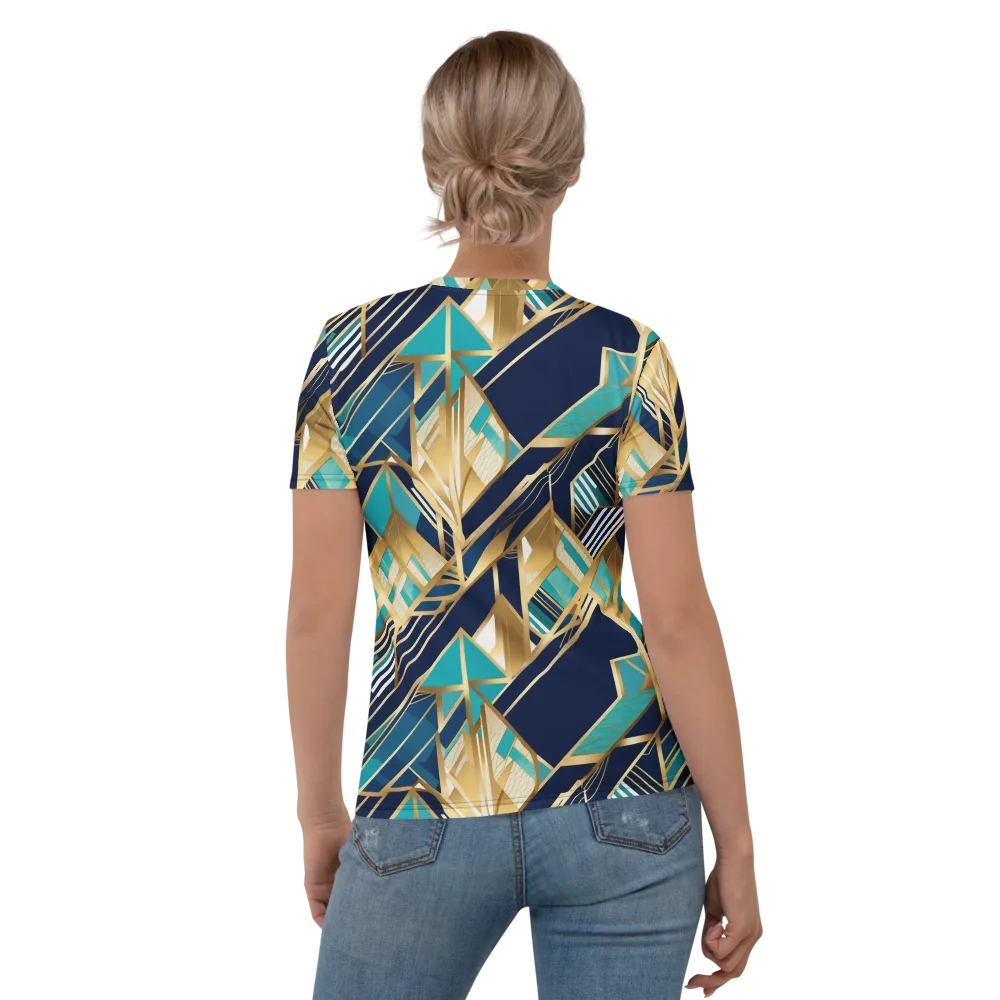 Aurum Geometry on Women's Crew Neck T-Shirt — Back